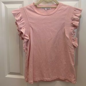 English Factory ruffle shoulder tshirt blouse